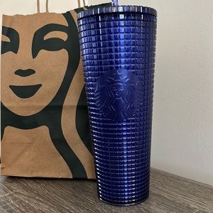 💙💎Starbucks Cobalt Blueberry Grid Venti Cold Cup Summer 2023- NWT